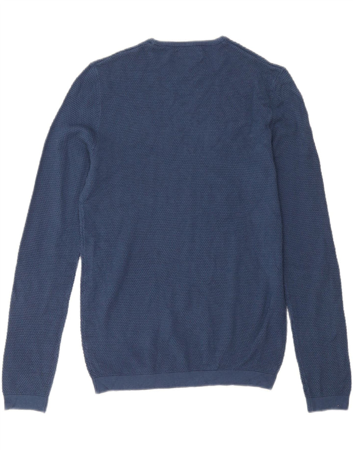 Zara Pull à col rond pour homme Petit Bleu marine