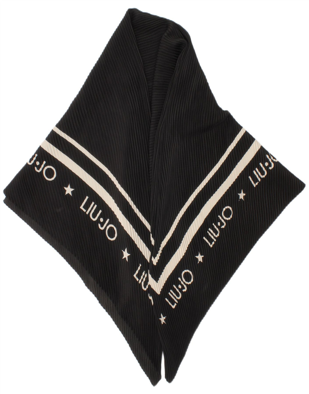 Liu Jo Écharpe carrée graphique pour femme, taille unique, noir
