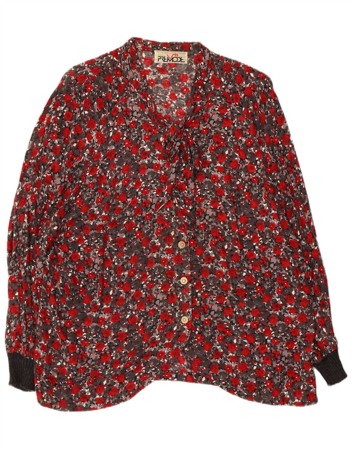 Premode Chemisier à nouer sur le devant pour femme UK 18 XL Rouge Floral