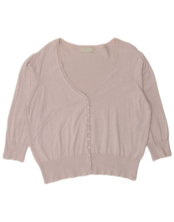 Marks & Spencer Pull cardigan à manches 3/4 pour femme UK 20 2XL Viscose rose