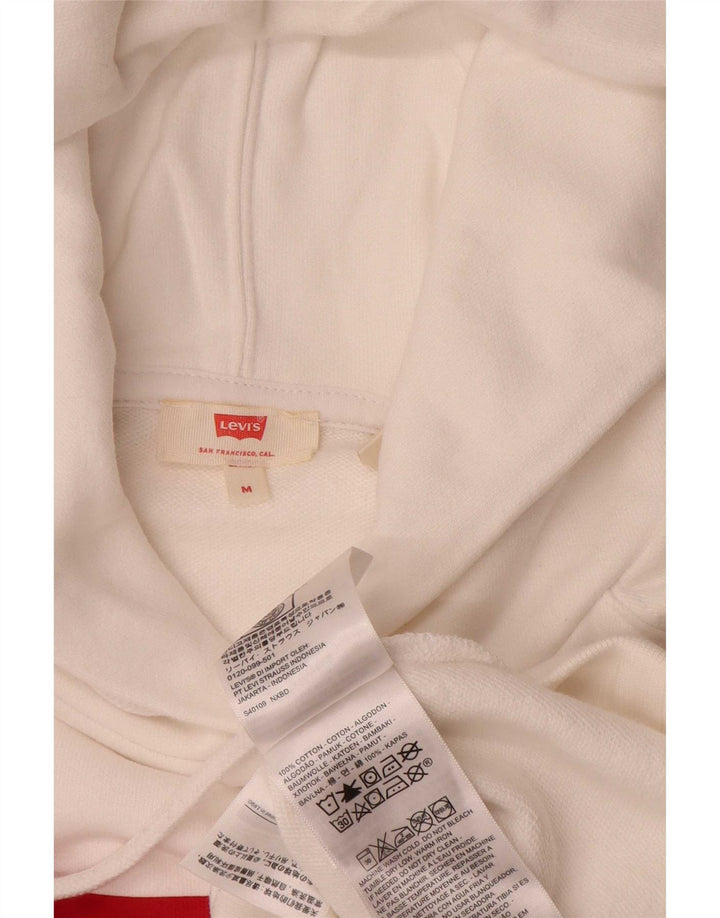 Levi's Pull à Capuche Graphique Homme Blanc Coton