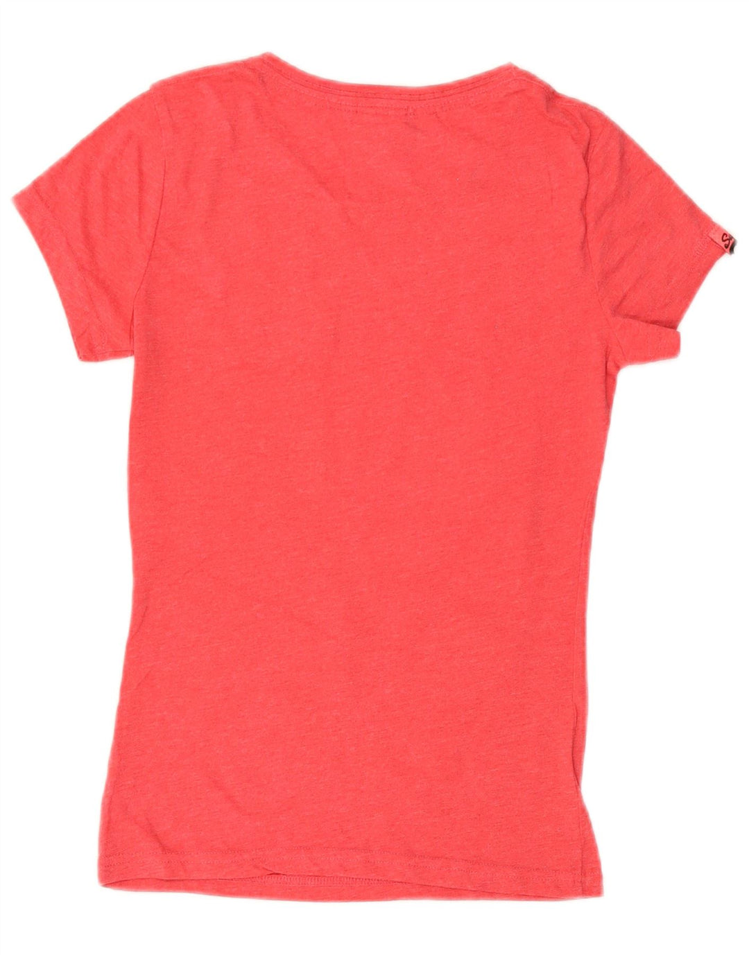 Superdry Femme Osaka Graphic T-Shirt Top UK 10 Petit Rose Coton