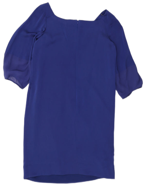 Armani Collezioni Robe droite à manches 3/4 pour femme IT 44 Bleu moyen