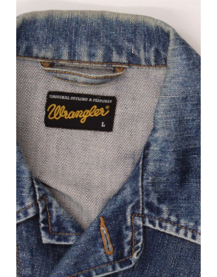 Wrangler Veste en jean pour homme UK 40 Grand coton bleu