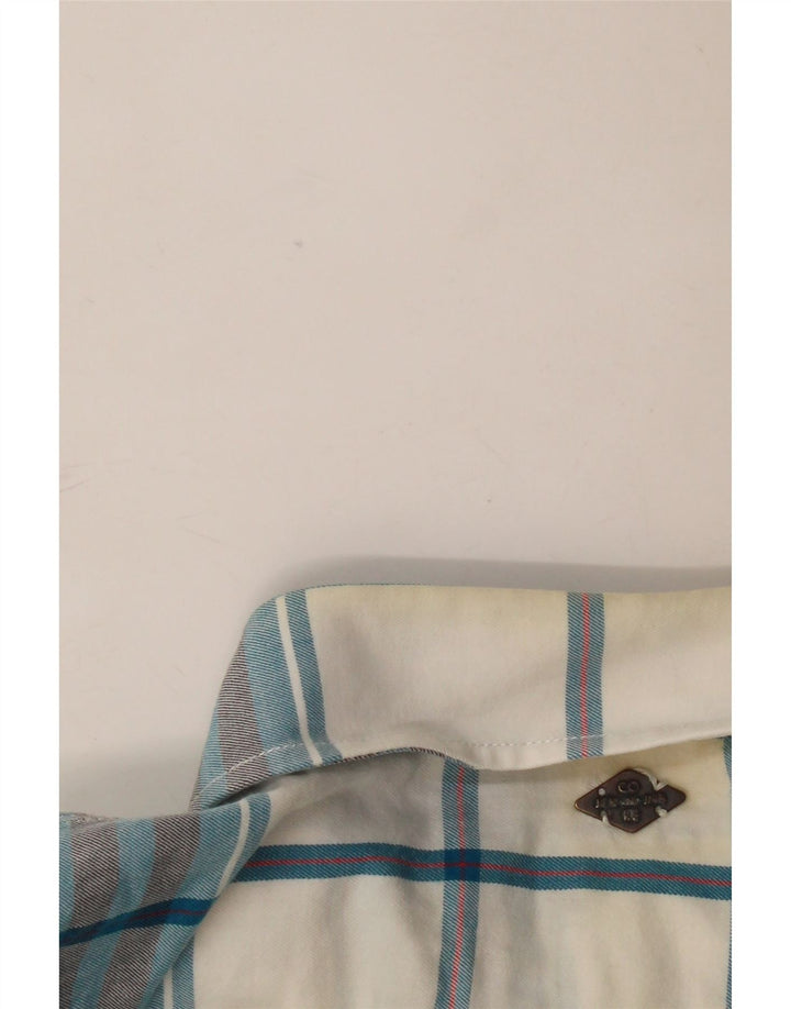Jack & Jones Chemise Homme Grand Carreau Bleu Coton