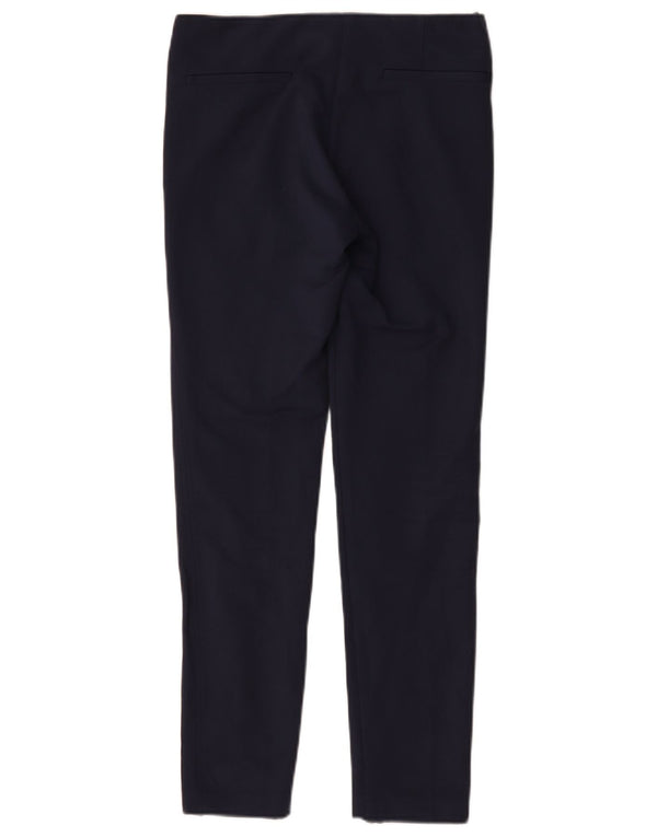 Zara Pantalon Slim Casual Femme XS W24 L27 Bleu Marine