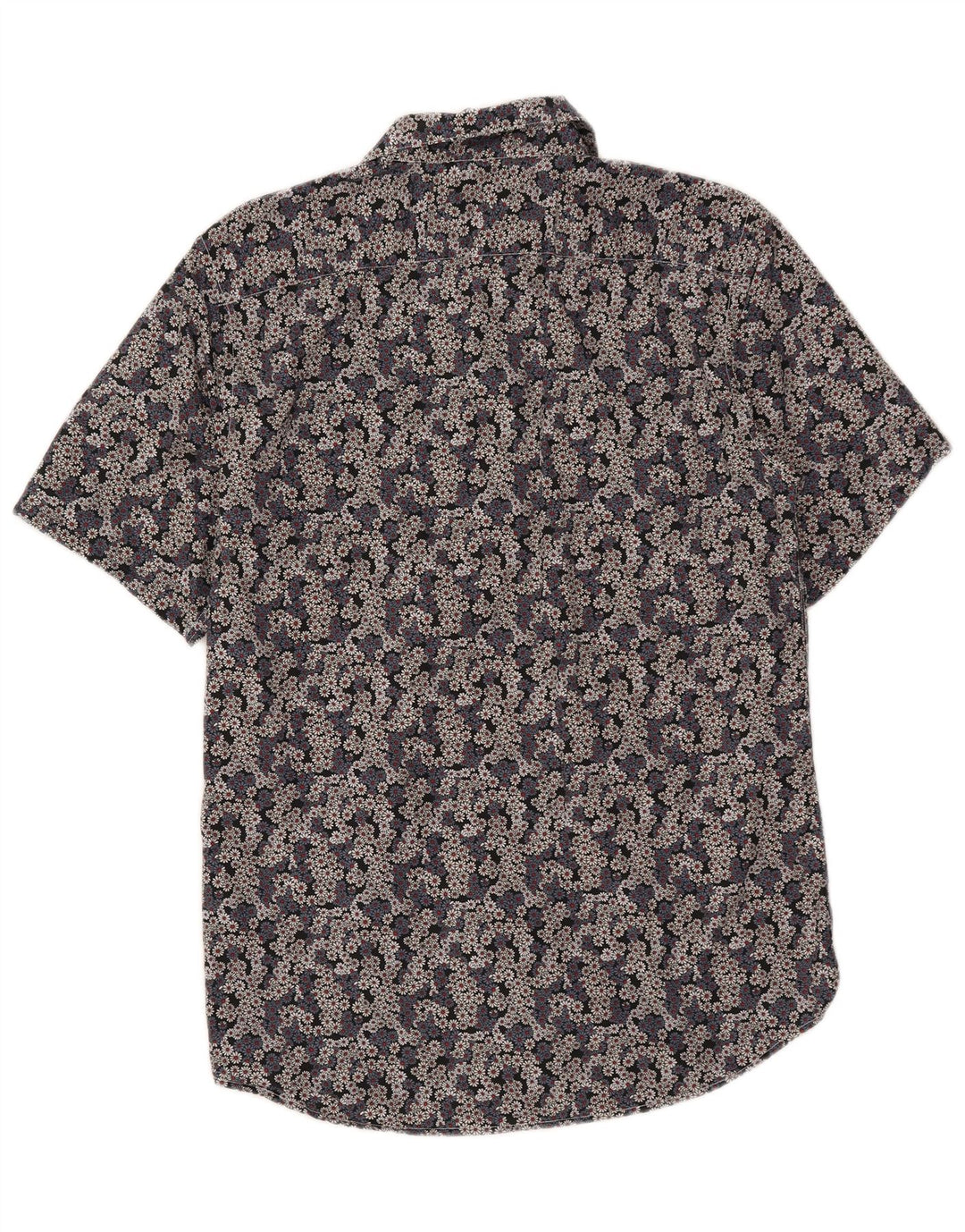 BENETTON Chemise à Manches Courtes Homme Coton Floral Multicolore Moyen