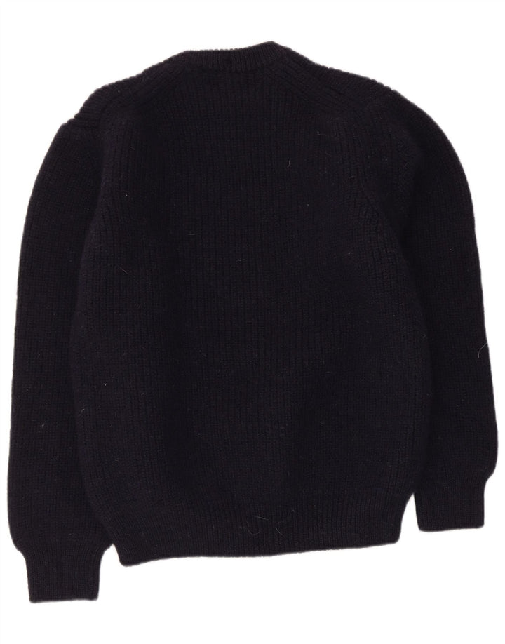 Barbour Pull ras du cou pour homme en laine vierge bleu marine Large