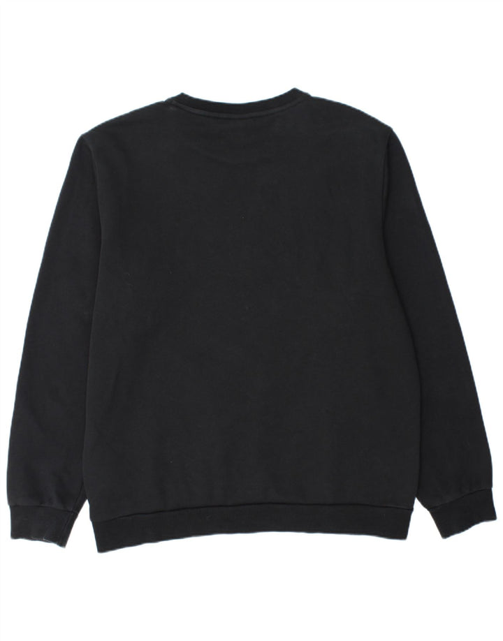 Puma Sweat-shirt graphique pour homme en coton noir Taille L