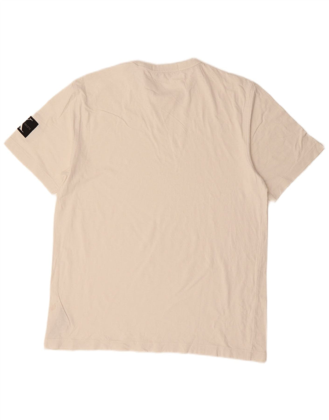 CALVIN KLEIN JEANS T-Shirt Homme Haut Large Blanc Cassé Coton