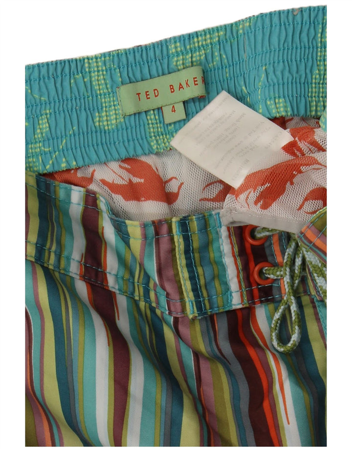 Ted Baker Short de bain pour homme Taille 4 Large Multicolore Rayé