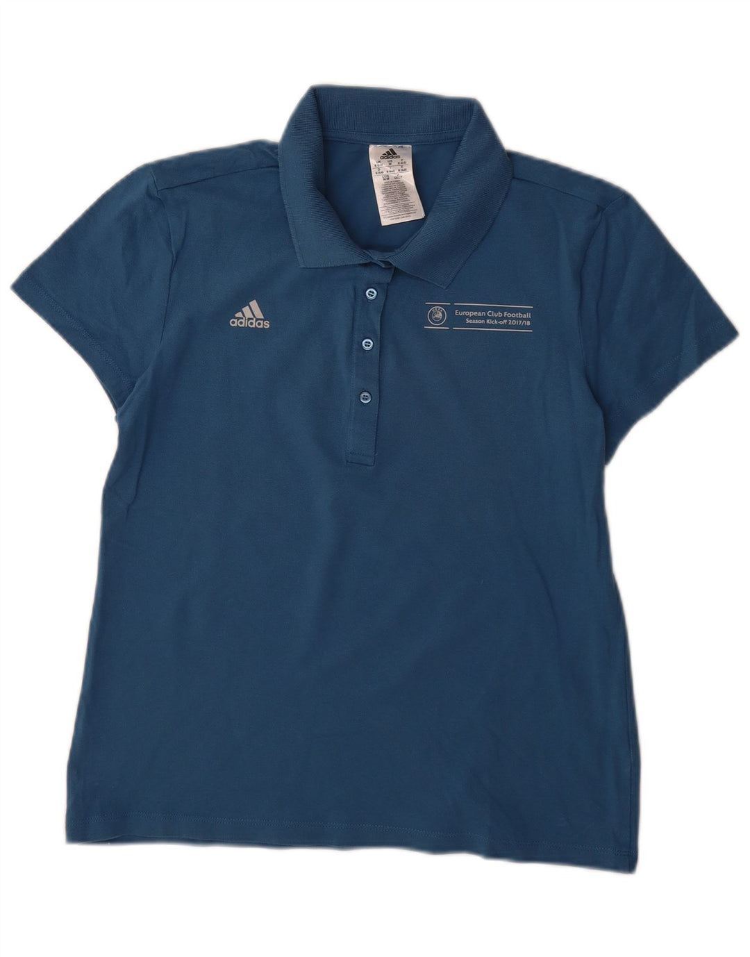 ADIDAS Polo Femme UEFA Champions League UK 12/14 Bleu Moyen Coton
