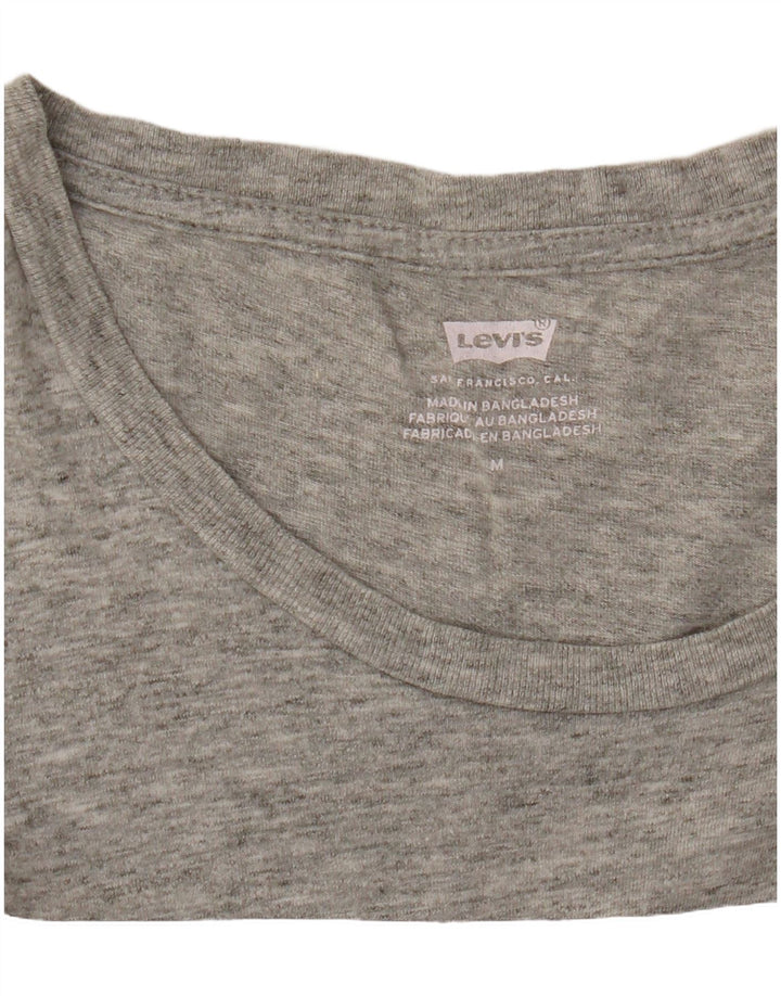 LEVI'S T-shirt graphique pour femme UK 12 Gris moyen moucheté