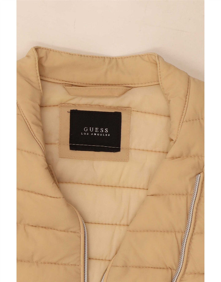 Guess Veste matelassée pour femme UK 4 XS Beige Polyuréthane