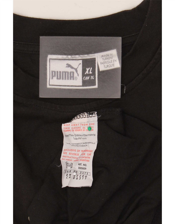 Puma Haut graphique à manches longues pour homme XL en coton noir