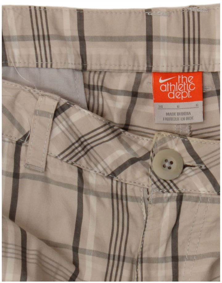 NIKE Short cargo W36 pour homme - Grand carreaux beiges