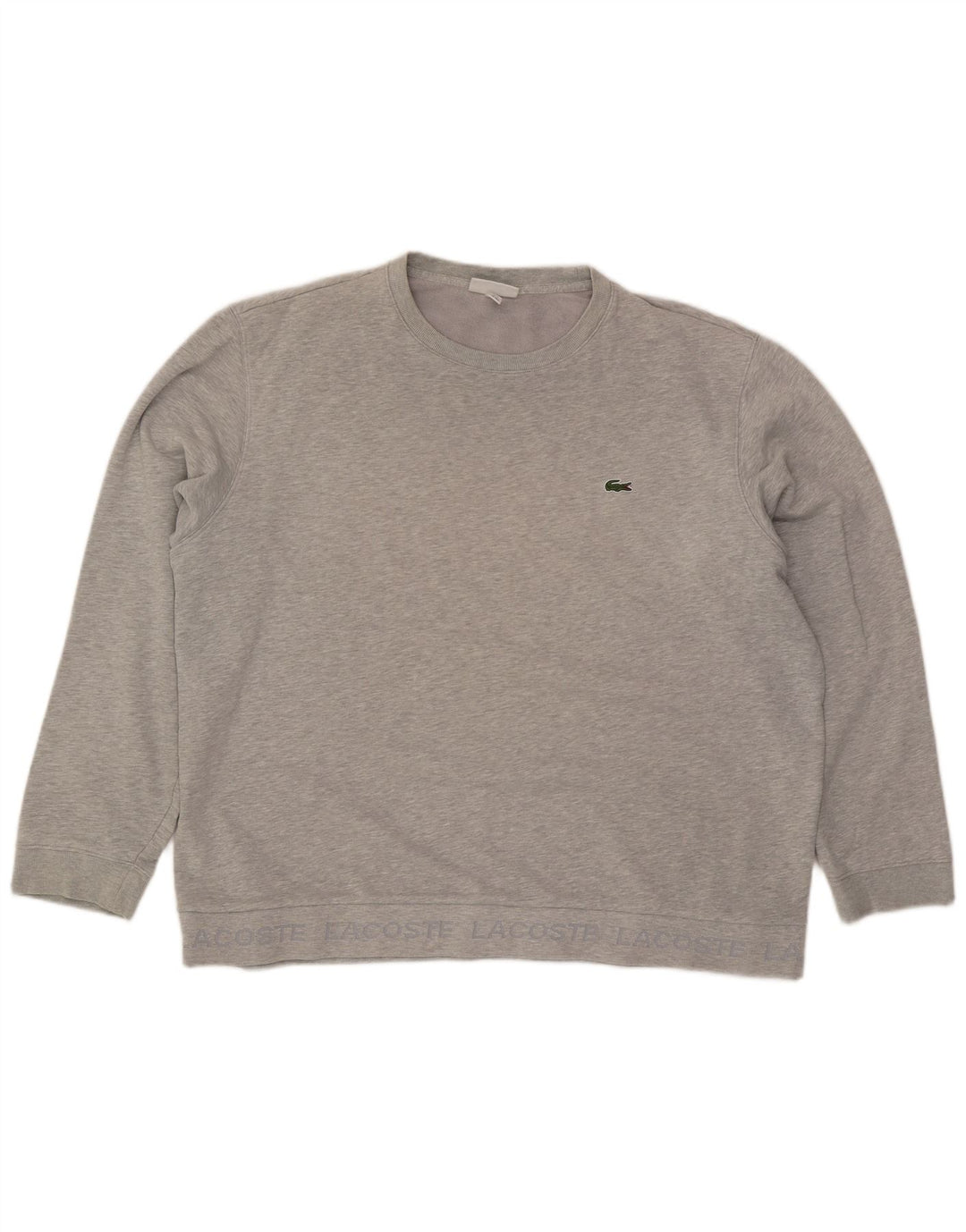 Lacoste Mens Sweatshirt Jumper Taille 8 3XL Gris Moucheté Coton