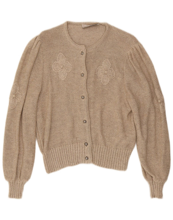 Stapf Cardigan pour femme UK 12 Beige moyen floral