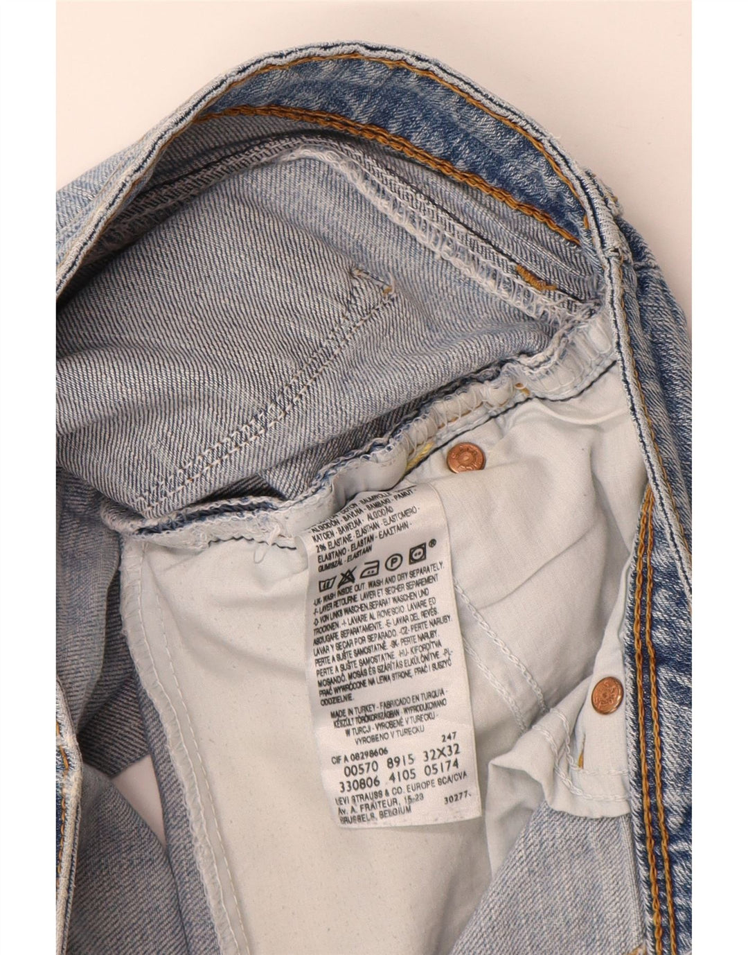 Levi's Short en Jean 570 Femme W32 Large Bleu Coton