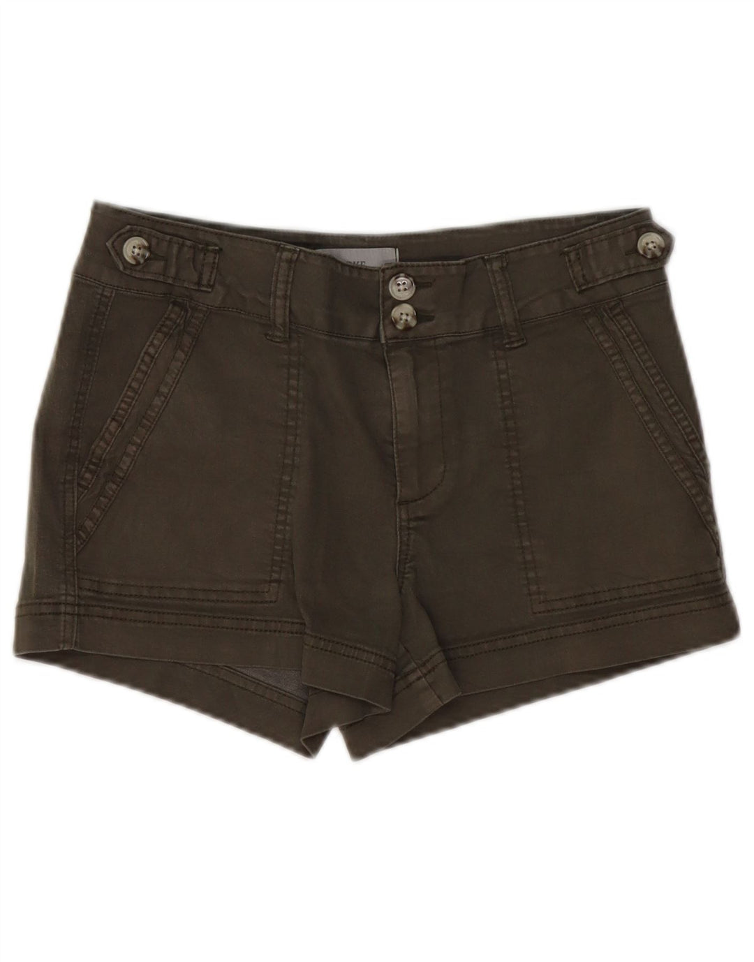 BKE Short en Jean Femme W27 Petit Kaki Coton