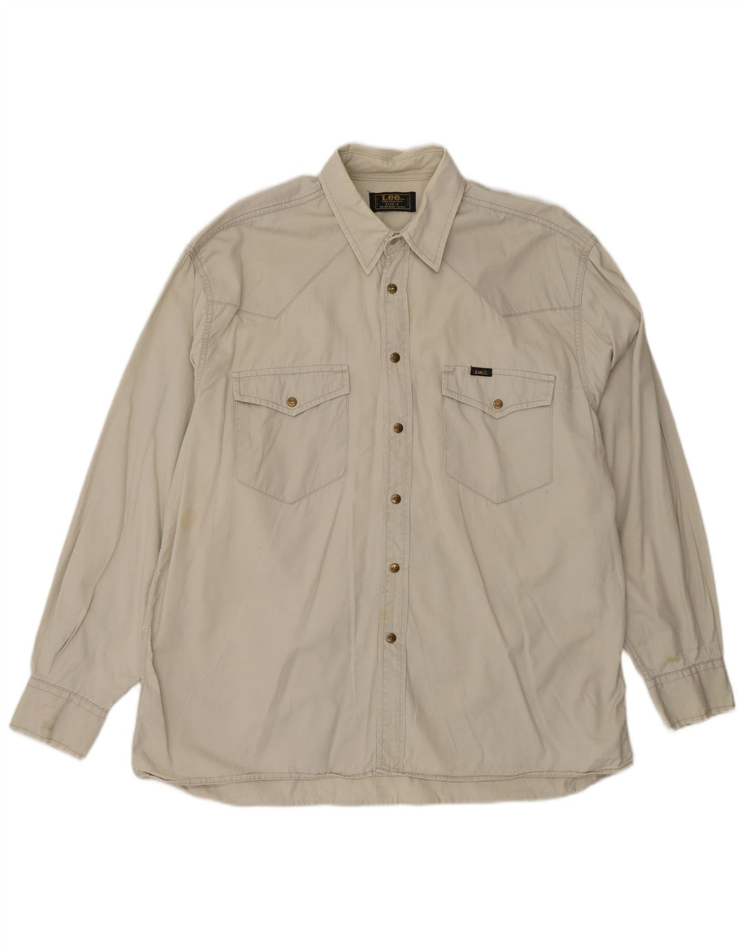 LEE Chemise Homme Large Beige Coton Western