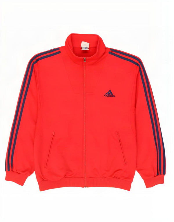 Adidas Veste de survêtement pour homme UK 44/46 Large Rouge Polyester