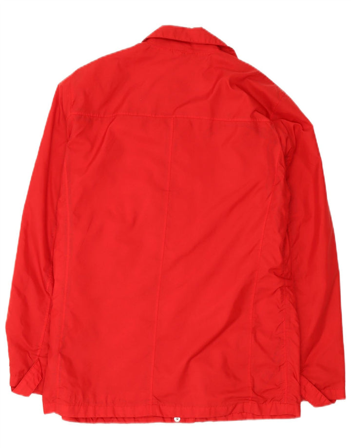 Armani Jeans Veste coupe-vent pour femme UK 12 Medium Rouge Polyamide