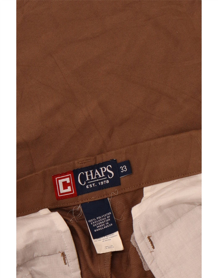 CHAPS Short Chino Homme W33 Marron Moyen Polyester