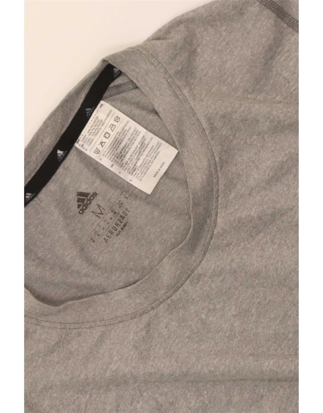 Adidas Homme Aeroready Graphic T-Shirt Top Gris Moyen Polyester