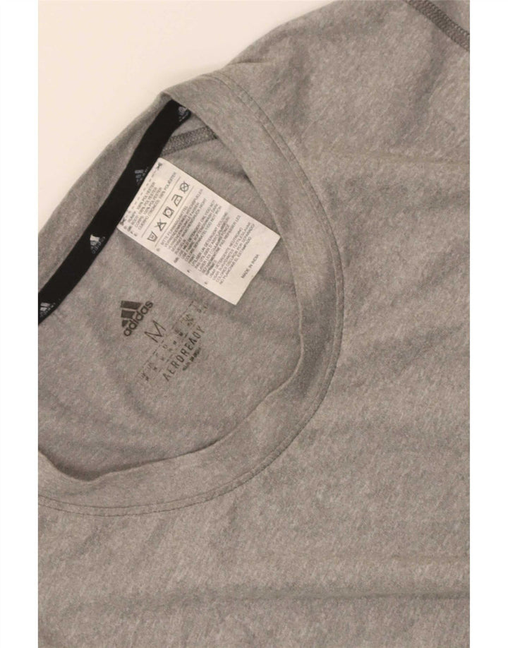 Adidas Homme Aeroready Graphic T-Shirt Top Gris Moyen Polyester
