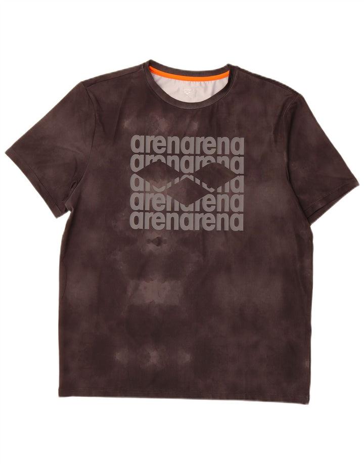 Arena T-Shirt Graphique Homme Grand Gris Tie Dye Polyester