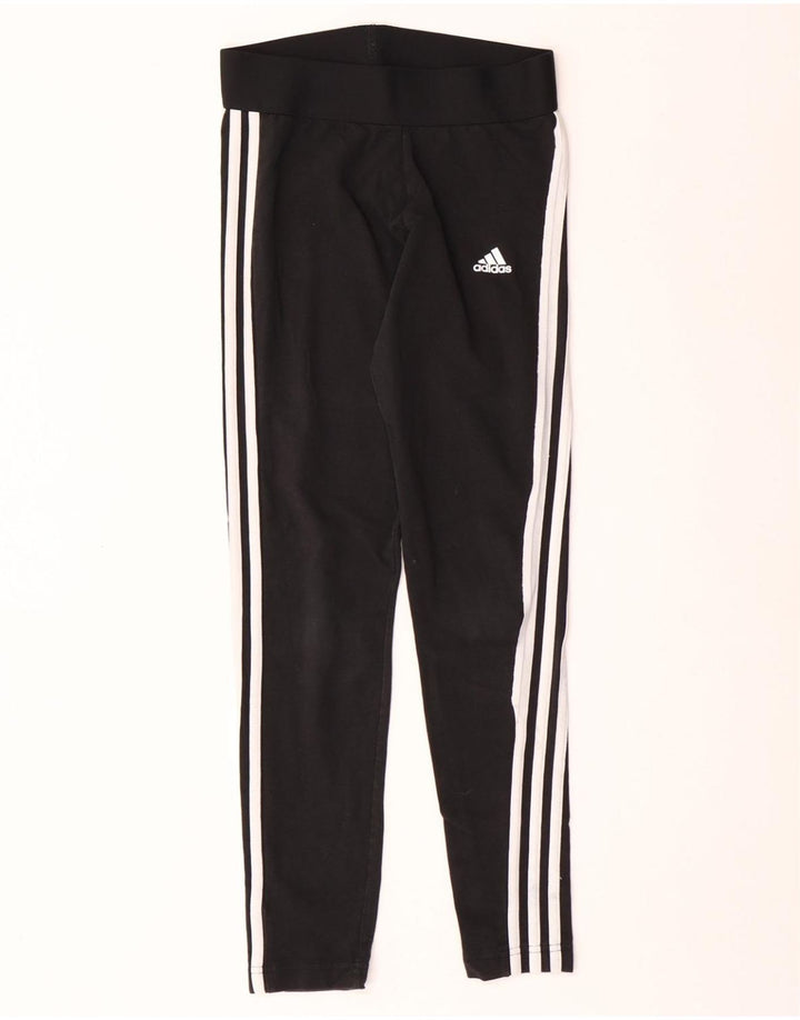 ADIDAS Leggings Femme UK 8/10 Petit Noir