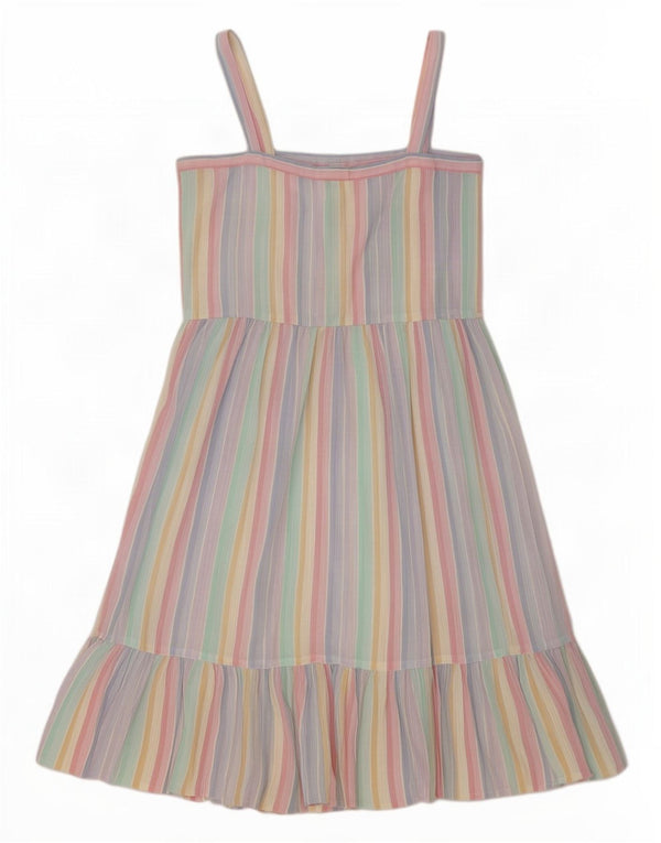 Bellino Robe d'été sans manches pour femme UK 44 Grandes rayures multicolores