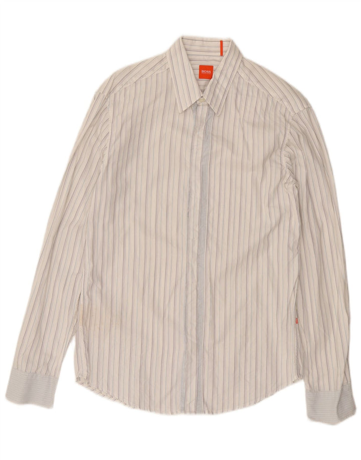 Hugo Boss Chemise à rayures blanches moyennes