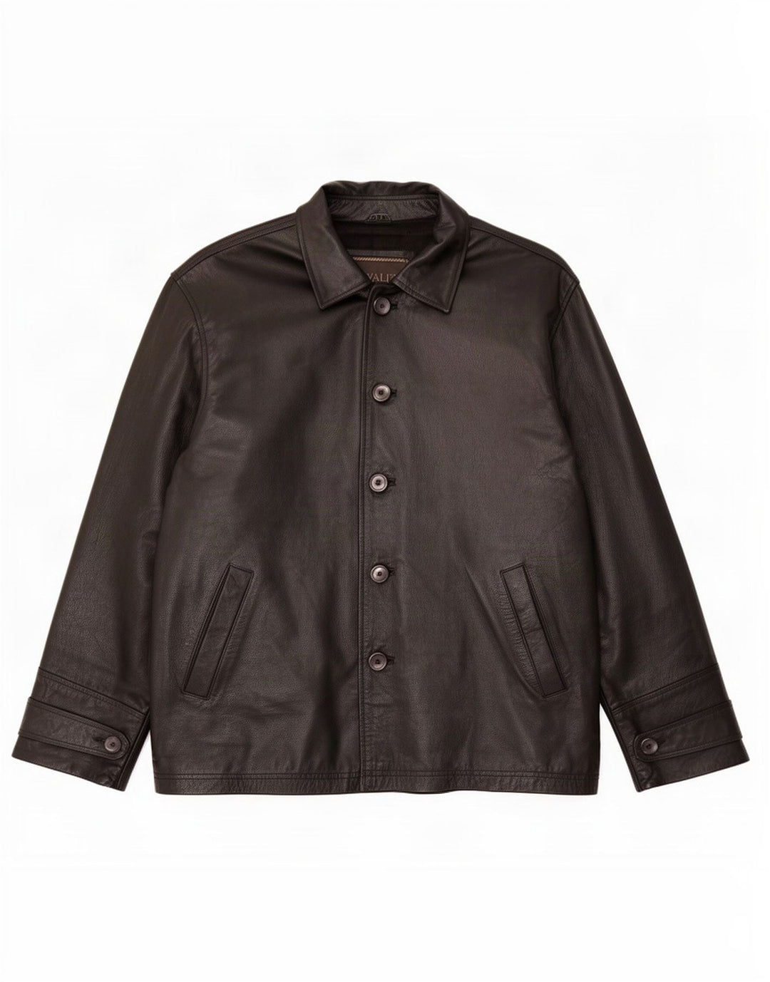 veste en cuir homme vintage UK 40 Grand Noir