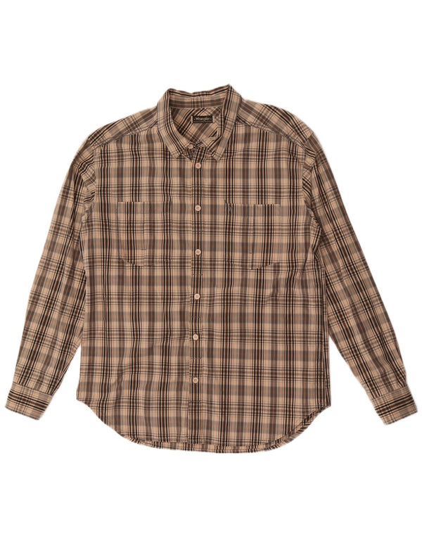 Wrangler Chemise Greensboro XL en coton à carreaux marron pour homme