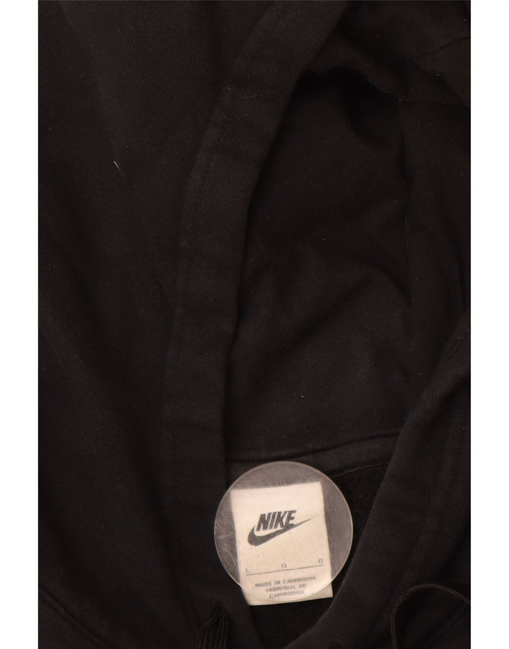 NIKE Pull à capuche graphique pour hommes Grand coton noir