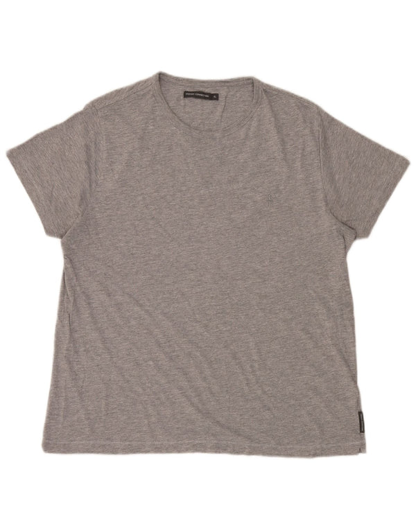 French Connection T-Shirt Homme Top XL Gris Moucheté Coton