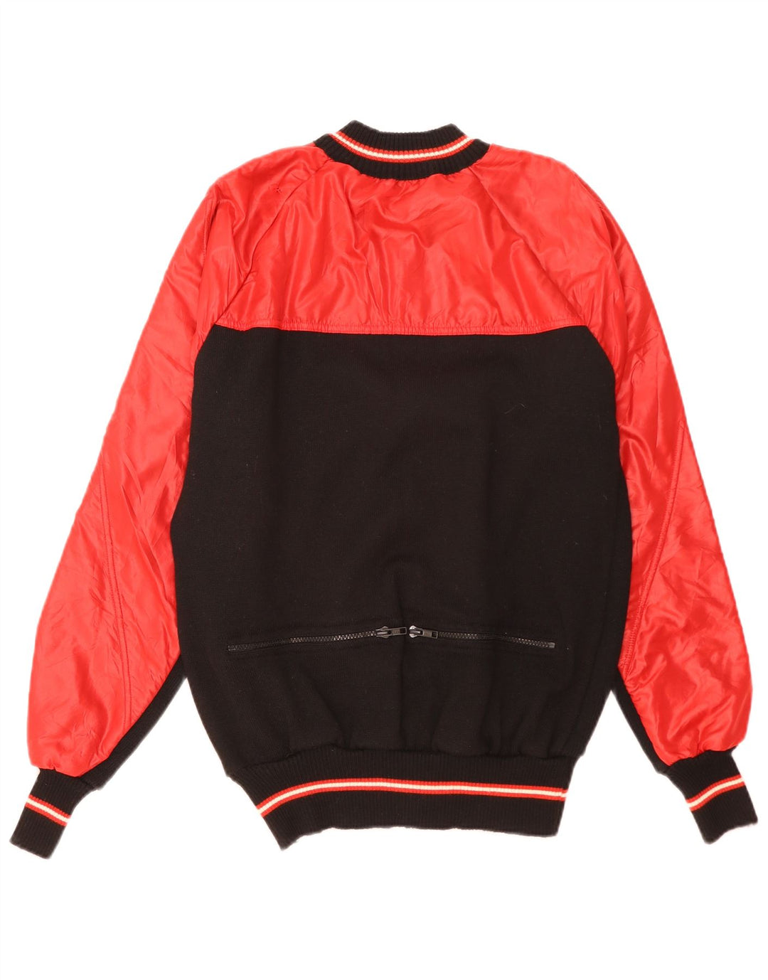 Santini Veste Bomber Homme UK 38 Laine Colorblock Rouge Moyen