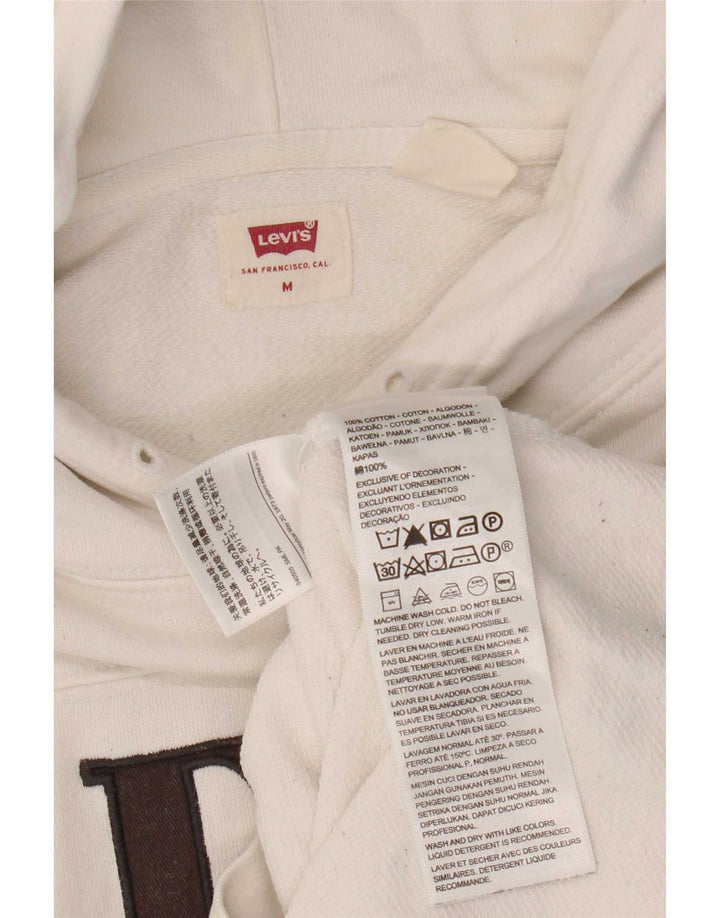Levi's Pull à Capuche Graphique Homme Blanc Coton