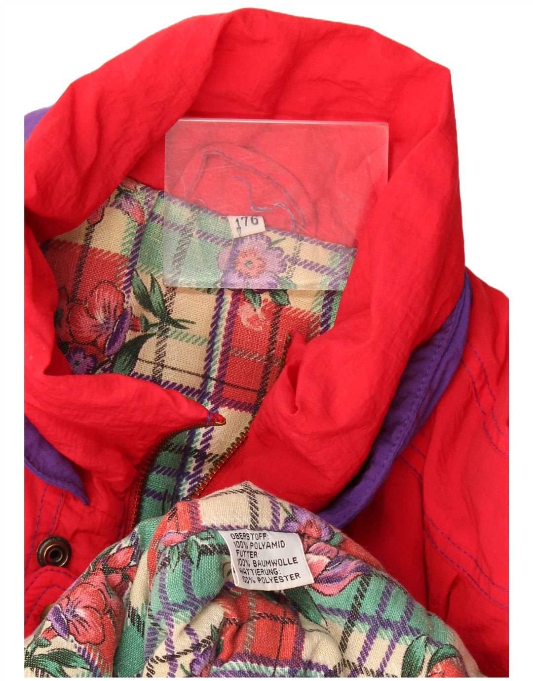 veste coupe-vent vintage pour hommes UK 44 2XL Polyamide rouge