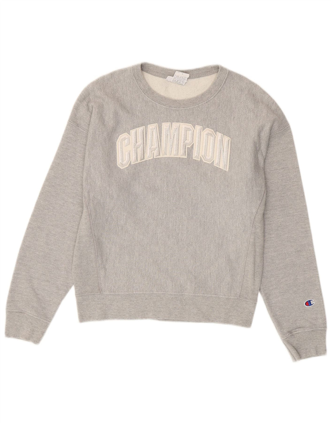 CHAMPION Sweat-shirt graphique pour femme UK 14 Gris moyen Coton