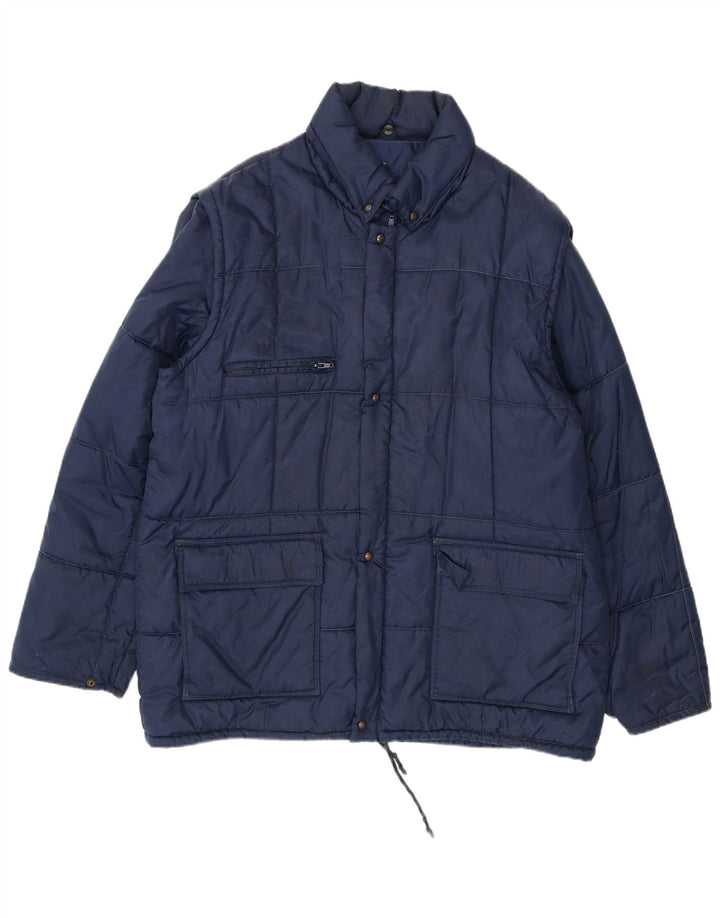 veste matelassée homme vintage UK 42 XL Bleu Marine