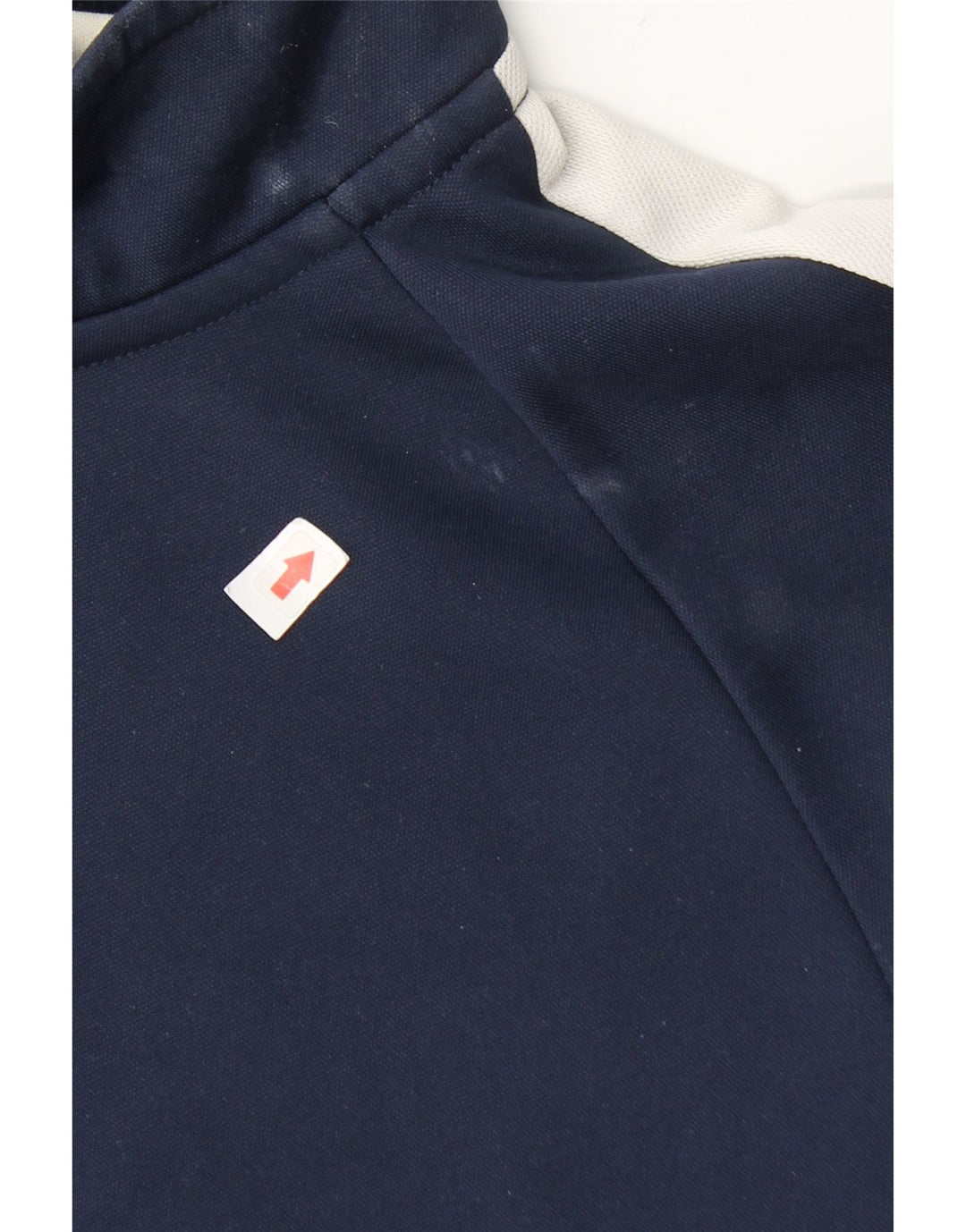 Haut à manches longues Nike Dri Fit Zip Neck pour homme, bleu marine moyen, color block