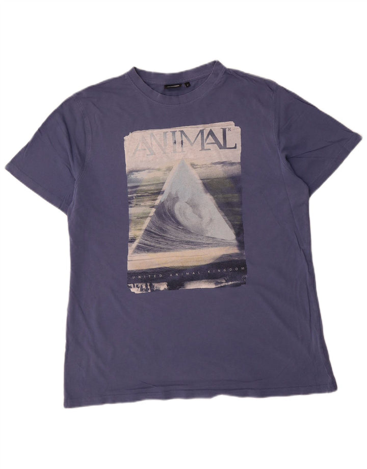 Animal T-Shirt Graphique Homme Bleu Moyen Coton