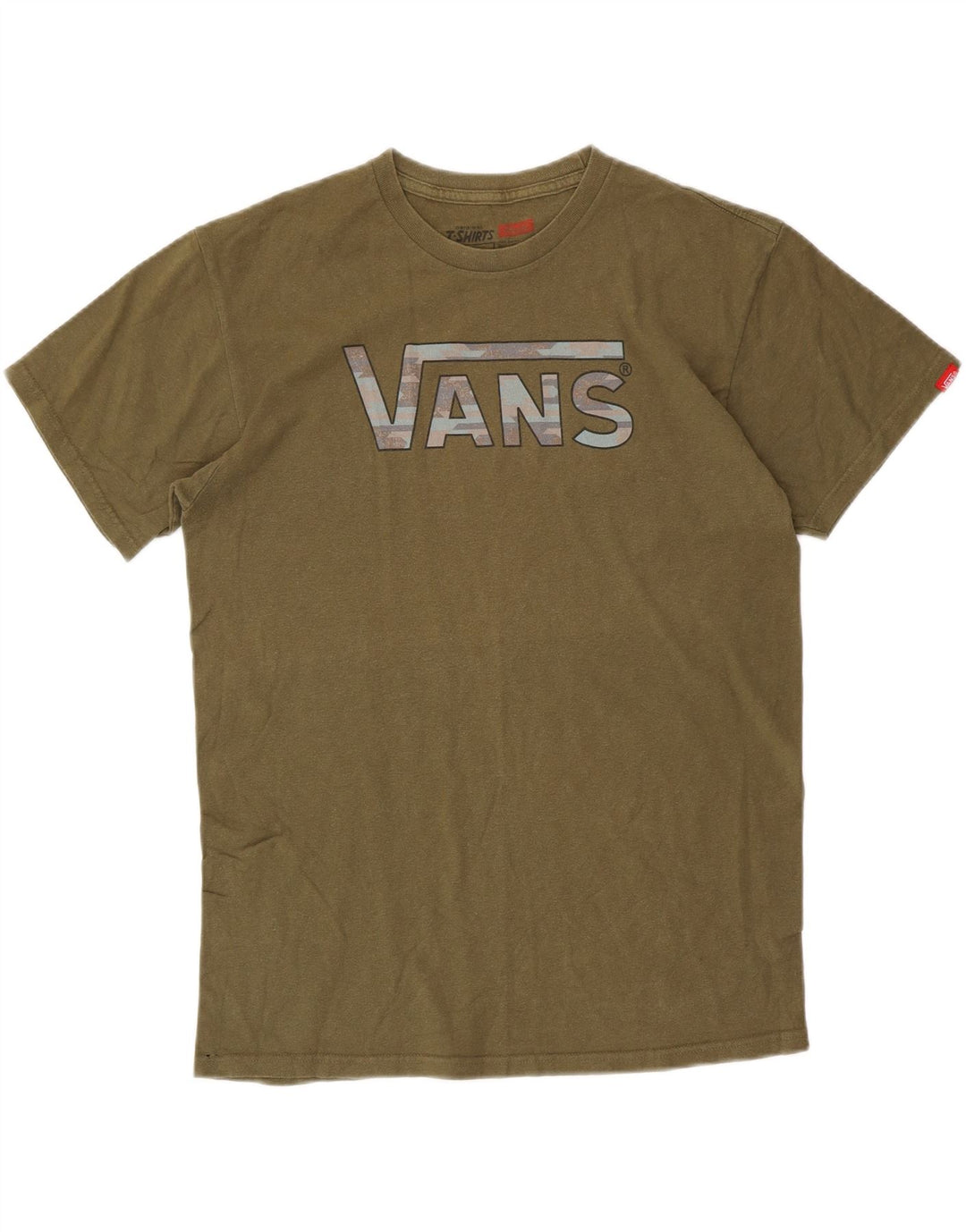 VANS T-shirt graphique classique pour homme en coton kaki moyen