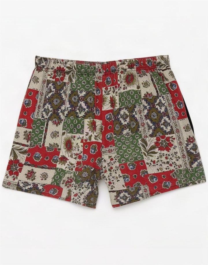 Vintage Womens Shorts UK 14 Medium W30 Multicolore Patchwork
