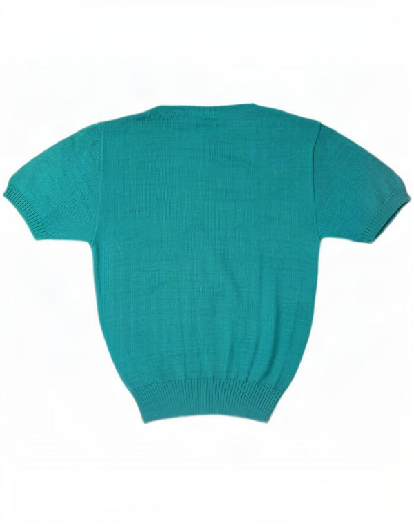 Maglificio Pull col rond pour femme UK 16 Large Turquoise