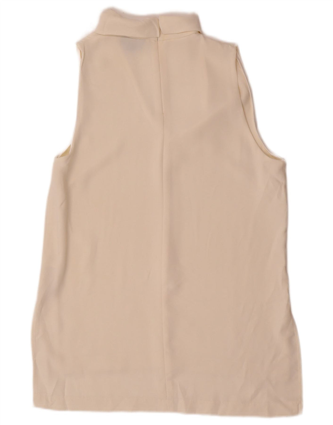 Topshop Chemisier sans manches pour femme UK 10 Petit Blanc cassé Polyester