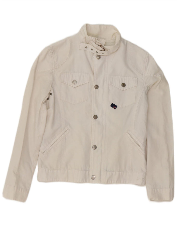 Rifle Womens Heritage Utility Jacket UK 12 Moyen Blanc Coton